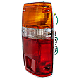 Passenger Side Tail Light, with Bulb, Halogen, Amber, Clear and Red Lens, With Chrome Trim
