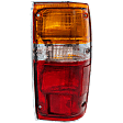 Passenger Side Tail Light, with Bulb, Halogen, Amber, Clear and Red Lens, With Chrome Trim