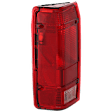 Driver Side Tail Light, without Bulb, Halogen, Clear and Red Lens