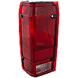 Driver Side Tail Light, without Bulb, Halogen, Clear and Red Lens