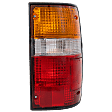 Passenger Side Tail Light, with Bulb, Halogen, Amber, Clear and Red Lens