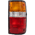 Passenger Side Tail Light, with Bulb, Halogen, Amber, Clear and Red Lens