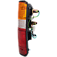 Passenger Side Tail Light, with Bulb, Halogen, Amber, Clear and Red Lens