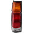 Driver Side Tail Light, with Bulb, Halogen, Amber, Clear and Red Lens, Without Dual Rear Wheels