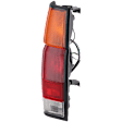 Driver Side Tail Light, with Bulb, Halogen, Amber, Clear and Red Lens, Without Dual Rear Wheels