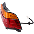 Passenger Side Tail Light, with Bulb, Halogen, Amber, Clear and Red Lens, Sedan