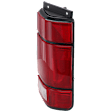Passenger Side Tail Light, without Bulb, Halogen, Clear and Red Lens, 6 Cyl., 4.0L Engine