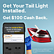 Passenger Side Tail Light, with Bulb, Halogen, Clear and Red Lens, Except 15, 000 Lbs. GVW