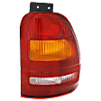 Passenger Side Tail Light, without Bulb, Halogen, Amber, Clear and Red Lens