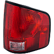 Passenger Side Tail Light, without Bulb, Halogen, Clear and Red Lens