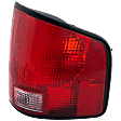 Passenger Side Tail Light, without Bulb, Halogen, Clear and Red Lens