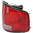 Passenger Side Tail Light, without Bulb, Halogen, Clear and Red Lens, CAPA CERTIFIED