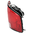 Passenger Side Tail Light, without Bulb, Halogen, Clear and Red Lens, CAPA CERTIFIED