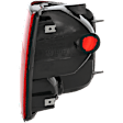 Driver Side Tail Light, without Bulb, Halogen, Clear and Red Lens