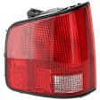 Driver Side Tail Light, without Bulb, Halogen, Clear and Red Lens, CAPA CERTIFIED