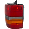 Passenger Side Tail Light, without Bulb, Halogen, Amber, Clear and Red Lens