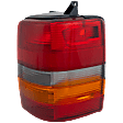 Passenger Side Tail Light, without Bulb, Halogen, Amber, Clear and Red Lens