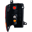 Passenger Side Tail Light, without Bulb, Halogen, Amber, Clear and Red Lens