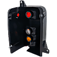 Passenger Side Tail Light, without Bulb, Halogen, Amber, Clear and Red Lens