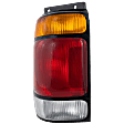 Driver Side Tail Light, without Bulb, Halogen, Amber, Clear and Red Lens