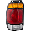 Driver Side Tail Light, without Bulb, Halogen, Amber, Clear and Red Lens