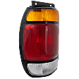 Driver Side Tail Light, without Bulb, Halogen, Amber, Clear and Red Lens