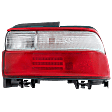 Passenger Side Tail Light, with Bulb, Halogen, Clear and Red Lens, Sedan