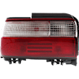 Driver Side Tail Light, with Bulb, Halogen, Clear and Red Lens, Sedan