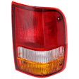 Passenger Side Tail Light, without Bulb, Halogen, Amber, Clear and Red Lens