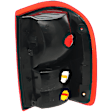Driver Side Tail Light, without Bulb, Halogen, Amber, Clear and Red Lens