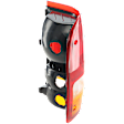 Driver Side Tail Light, without Bulb, Halogen, Amber, Clear and Red Lens