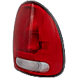 Passenger Side Tail Light, without Bulb, Halogen, Clear and Red Lens