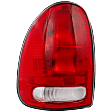 Driver Side Tail Light, with Bulb, Halogen, Clear and Red Lens