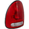 2000 Chrysler Grand Voyager - Driver Side Tail Light, without Bulb, Halogen, Clear and Red Lens