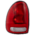 2000 Chrysler Grand Voyager - Driver Side Tail Light, without Bulb, Halogen, Clear and Red Lens