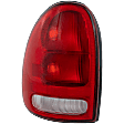 2000 Chrysler Grand Voyager - Driver Side Tail Light, without Bulb, Halogen, Clear and Red Lens