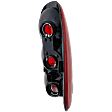 2000 Chrysler Grand Voyager - Driver Side Tail Light, without Bulb, Halogen, Clear and Red Lens