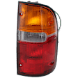 Passenger Side Tail Light, with Bulb, Halogen, Amber, Clear and Red Lens