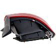 Driver Side, Outer Tail Light, without Bulb, Halogen, Amber and Red Lens, Sedan