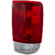 Passenger Side Tail Light, without Bulb, Halogen, Clear and Red Lens
