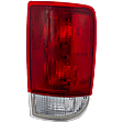 Passenger Side Tail Light, without Bulb, Halogen, Clear and Red Lens