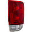 Passenger Side Tail Light, without Bulb, Halogen, Clear and Red Lens