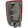 Passenger Side Tail Light, without Bulb, Halogen, Clear and Red Lens