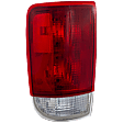 Driver Side Tail Light, without Bulb, Halogen, Clear and Red Lens