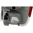 Driver Side Tail Light, without Bulb, Halogen, Clear and Red Lens