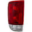 Driver Side Tail Light, without Bulb, Halogen, Clear and Red Lens