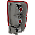 Driver Side Tail Light, without Bulb, Halogen, Clear and Red Lens