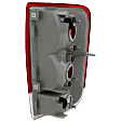 Driver Side Tail Light, without Bulb, Halogen, Clear and Red Lens