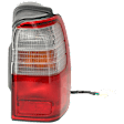 Passenger Side Tail Light, with Bulb, Halogen, Clear and Red Lens, Production Date From January 1997