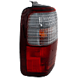 Driver Side Tail Light, with Bulb, Halogen, Clear and Red Lens